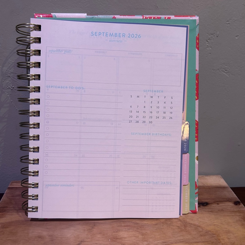 2026 Eccolo Pink Strawberry 12 Month Weekly And Monthly Spiral Bound Planner NEW - Picture 10 of 14